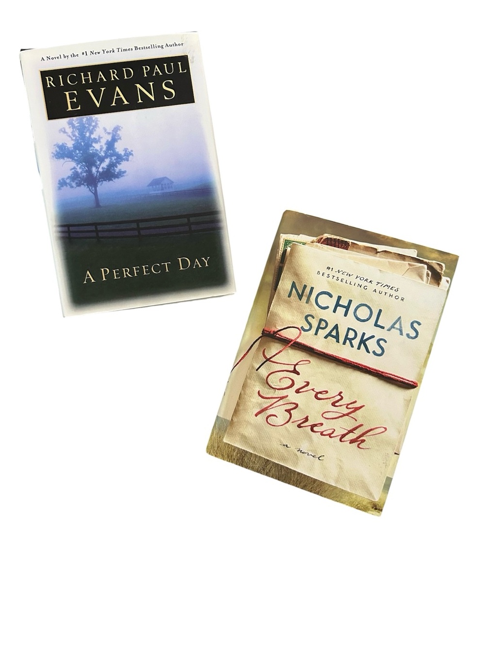 Lot of Two Hardcover Fiction Books By Richard Paul Evans & Nicholas Sparks